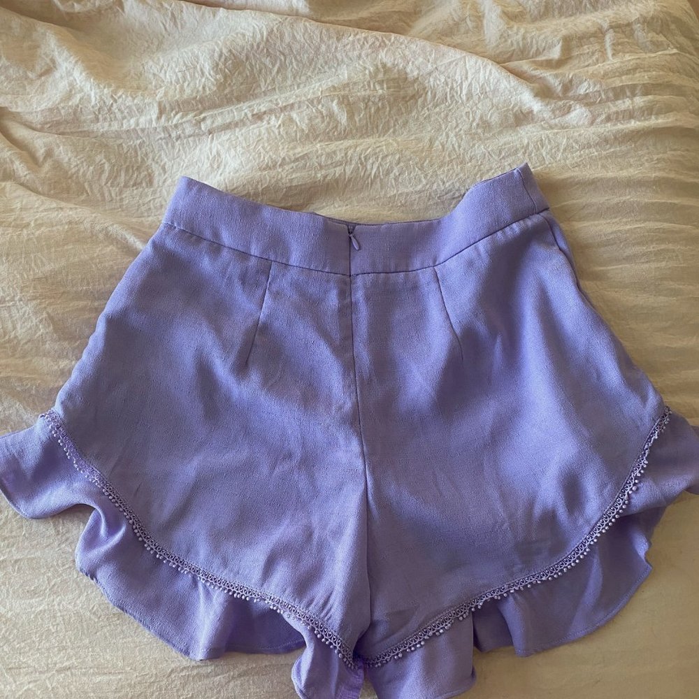 DO+BE Purple Flowy Shorts - Picture 2 of 4